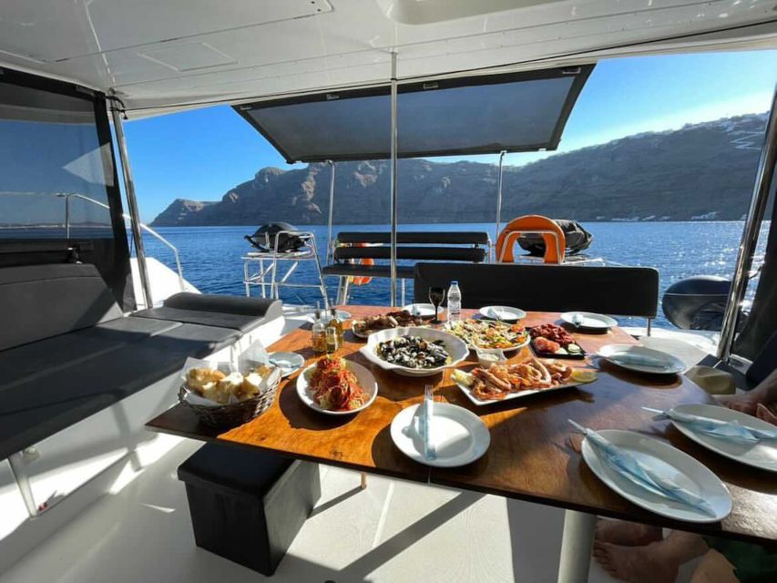 Santorini: Catamaran Cruise with Lunch, Drinks, & Oia Visit - Volcano Hot Springs at Palea Kameni: The Strange Kind of Relaxing