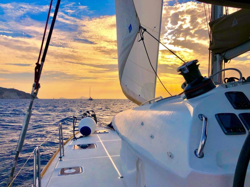 Santorini: Catamaran Cruise with Lunch, Drinks, & Oia Visit - Pickup From Thera or Oia: The Day Gets Easier Fast
