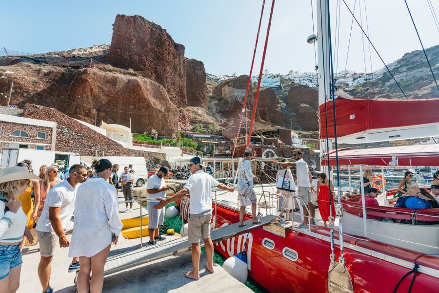 Santorini: Catamaran Tour with BBQ Dinner, Drinks, and Music - Should You Book This Santorini Catamaran BBQ Tour?