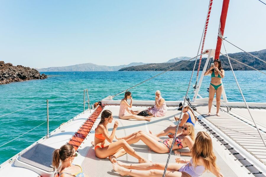 Santorini: Catamaran Tour with BBQ Dinner, Drinks, and Music - Caldera Sailing and the Sunset Option: When the Timing Changes the Feel