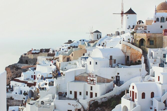 Santorini Classic Highlights and Sightseeing Private Tour - Firostefani: the Scaros rock view with cruise-ship theater