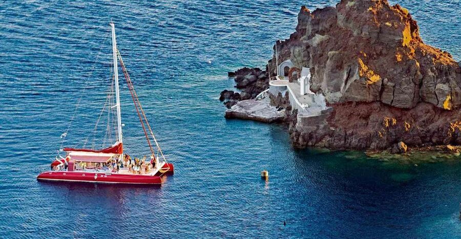 Santorini: Cruise Catamaran with BBQ & Drinks Day or Sunset - Key highlights worth planning around