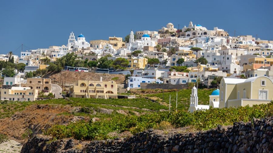 Santorini: Culture & Highlight Tour with Wine Tasting - Three Bells of Firostefani: the caldera photo stop done right