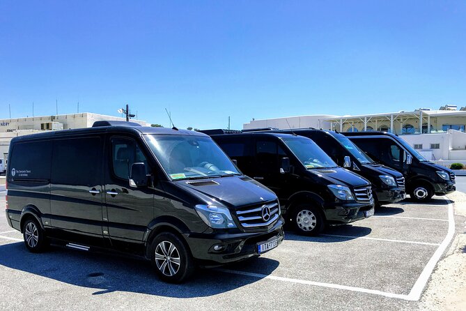 Santorini Driver for Hire Private Transfer - The route in fast stops: Firostefani, Oia, Imerovigli, and more
