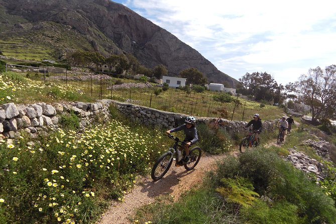 Santorini E-bike Adventures - The Original Bike Tours - Perivlos black beach start: the day’s mood swings fast