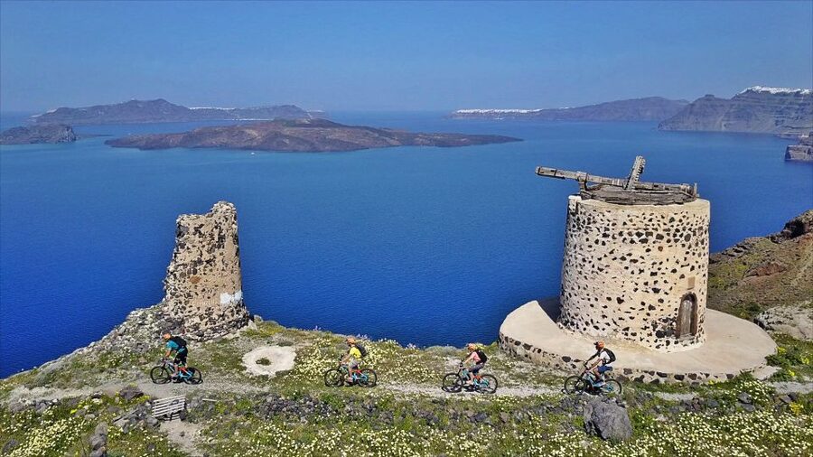 Santorini: Electric Mountain Bike Adventure - Back to Perivolos: Vlichada Port and a Private Beach Reset