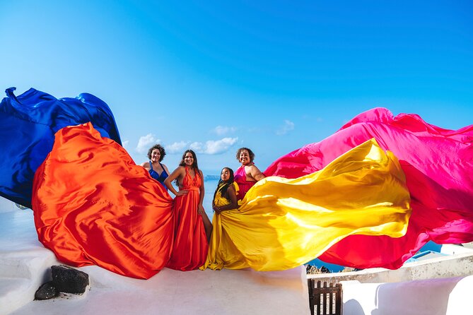 Santorini flying dress photo - Key things to know before you book
