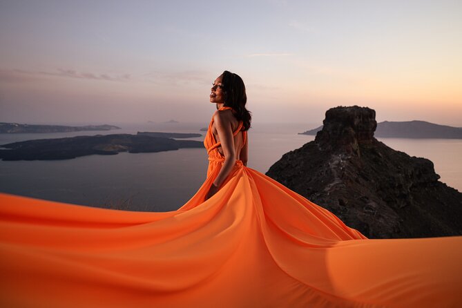 Santorini Flying Dress Photo Session Experience - The assistant matters: fast changes, calm guidance