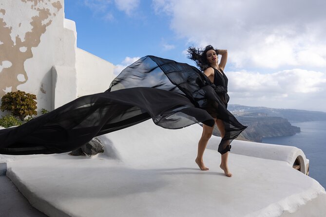 Santorini Flying Dress Photoshoot with a Pro Photographer - Price and Value: Is $238.28 Per Person Worth It?