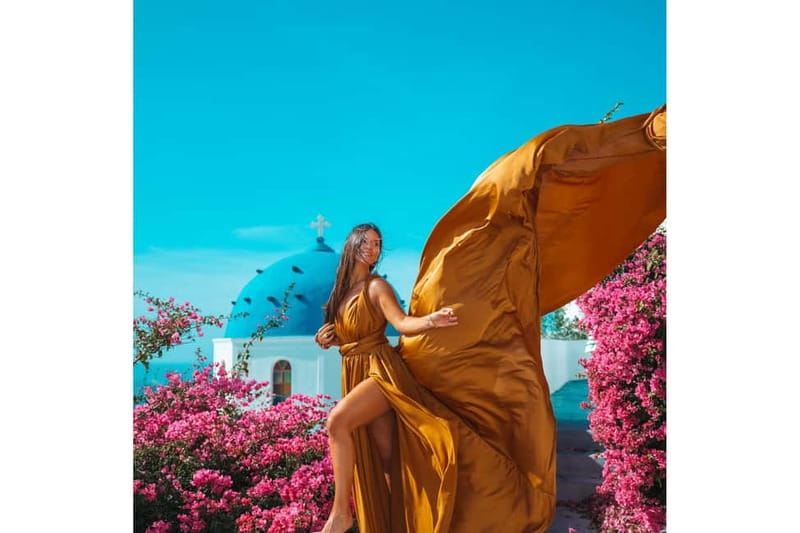 Santorini: Flying Dress Photoshoot with Edited Photos - Should You Book This Flying Dress Photoshoot?