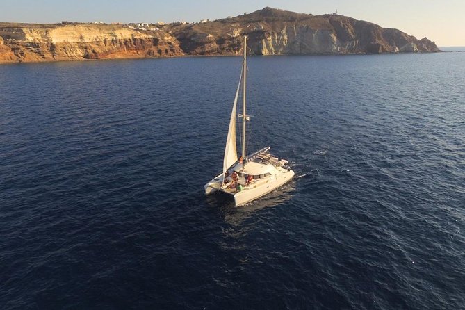 Santorini Full Day Catamaran Private Cruise incl. Meal, Drinks & Free Transport - Imerovigli and Firostefani: the “view spots” between big stops