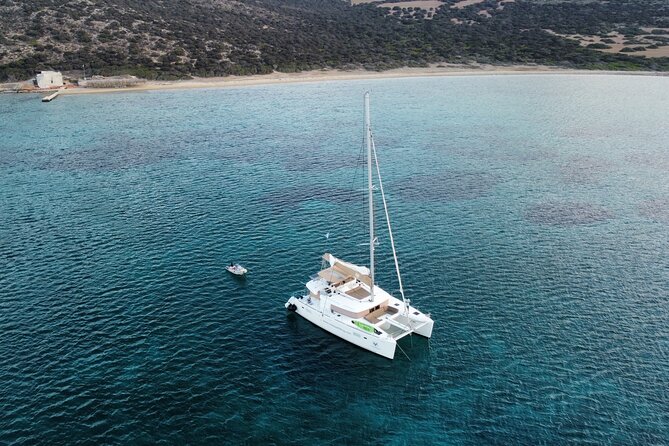 Santorini Gold Catamaran Cruise with BBQ, Drinks and Hotel Pickup - How to choose between morning and afternoon