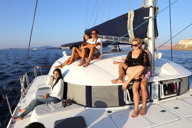 Santorini Half Day Catamaran Private Cruise incl. Meal, Drinks & Free Transport - Why this private catamaran route is smart in Santorini
