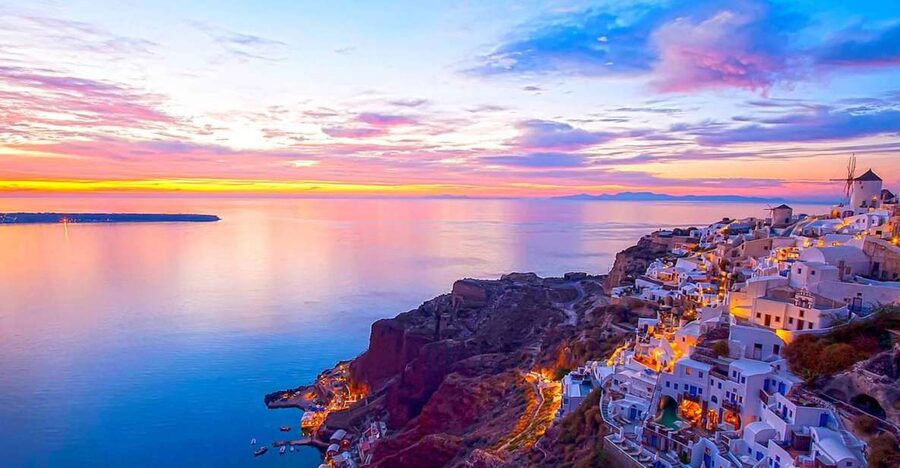 Santorini highlights tour - Firostefani and Three Bells Church: A Quieter Icon