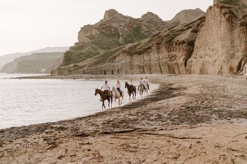 Santorini: Horseback Riding on the Black Sandy Eros Beach - What to Pack: Bandana, Sunscreen, and the Right Ride Clothes