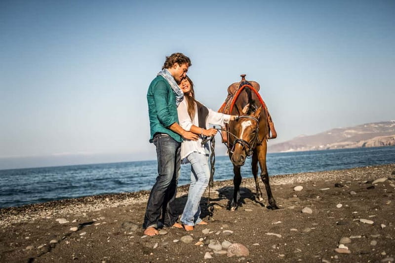 Santorini: Horseback Riding on the Black Sandy Eros Beach - Volcanic Ash Canyons: The Dusty Part You Should Plan For