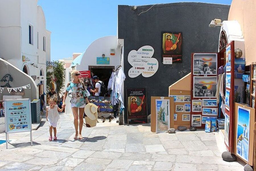 Santorini Island Bus Tour and Caldera Sunset Cruise - Pyrgos: Santorini’s Highest Village, With Churches and Old Walls
