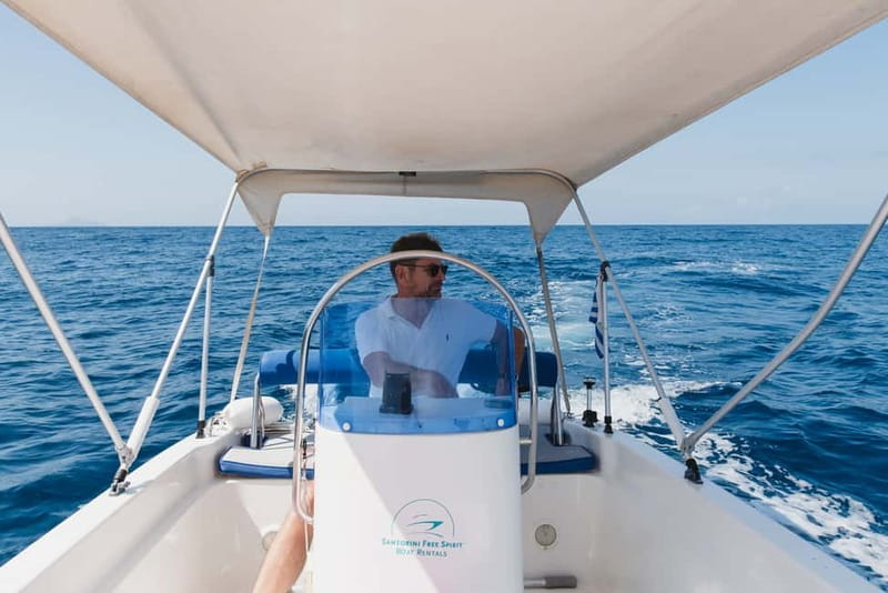 Santorini: License-Free Boat Rental with Ice, Water, & Fruit - Exploring Surrounding Islands and Secluded Beaches