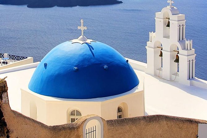 Santorini local private tour for small group - Stop 2: Firostefani and the blue-domed Agios Theodori Church