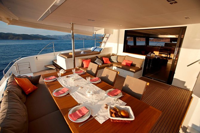 Santorini Luxury Catamaran Day Cruise with BBQ,drinks,transfer - Volcano and Palea Kameni from the Sea: The Santorini Sights You Can’t Replicate