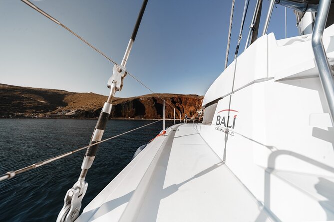 Santorini Luxury Catamaran Private Cruise - A Luxury Catamaran Cruise in Santorini’s Caldera Waters (Up to 6)