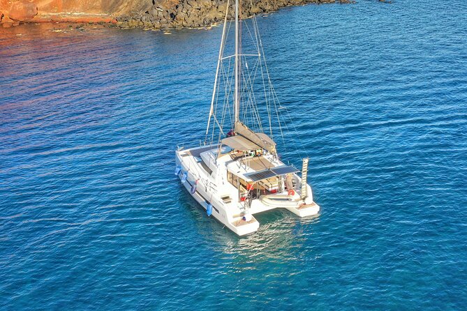 Santorini Luxury Catamaran Private Cruise - Departure From Vlichada and Pickup That Can Save Your Day