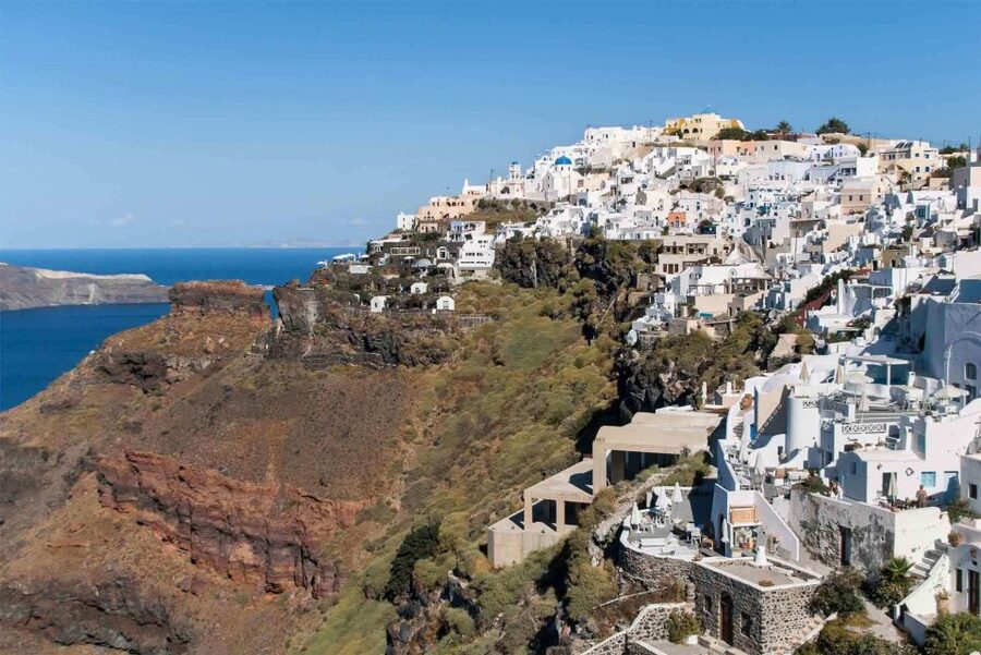Santorini: Mesa Gonia, Pyrgos and Oia Tour - Pyrgos on a high note: churches, a Venetian fortress, and northwest views