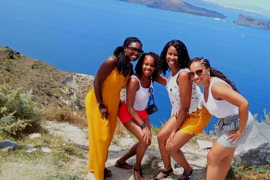 Santorini: Must-See Highlights Private Sightseeing Tour - Pyrgos Kallistis and Prophet Elias Monastery: views from the mountaintop