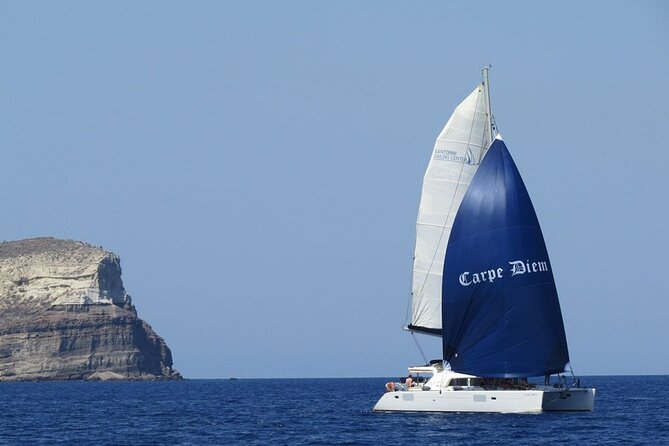 Santorini Oia: Caldera Luxury Day Cruise with BBQ & Drinks - First Swim Stop at Thirassia: Calm Water, Quick Chance to Snorkel
