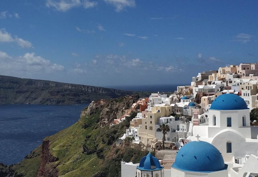 Santorini Panoramic Firostefani & Oia Blue Dome Private Tour - Pickup from Thera and the ride details that make the day easier