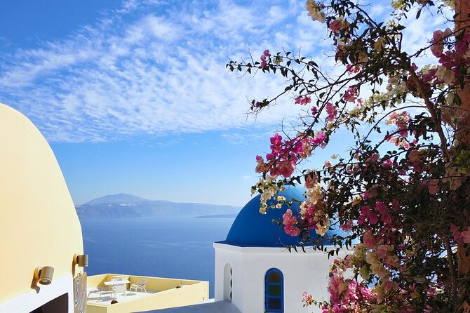 Santorini Panoramic Firostefani & Oia Blue Domes Private Tour - Firostefani stop at Three Bells of Fira