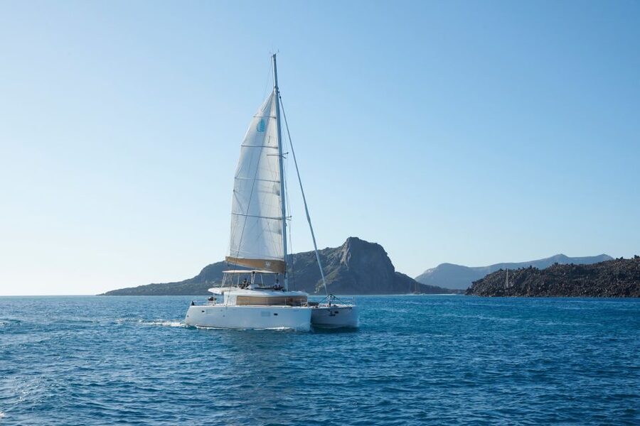 Santorini: Platinum Catamaran Cruise w/ BBQ Meal & Open Bar - Thirasia Island and the BBQ moment: your best swimming-to-food ratio