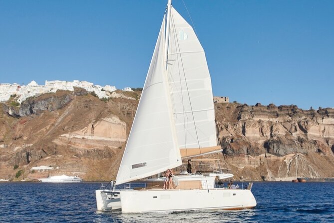 Santorini Platinum Catamaran Cruise with Meal, BBQ and Open Bar - Platinum Catamaran Basics: what you’re really paying for
