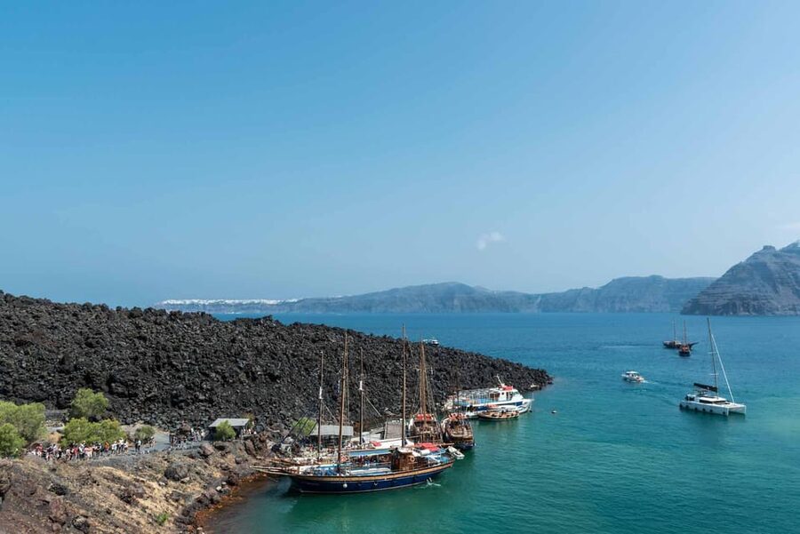 Santorini Port: Cruise to Volcano, Hot Springs & Thirassia - Nea Kameni: Hiking Up to the Crater Area