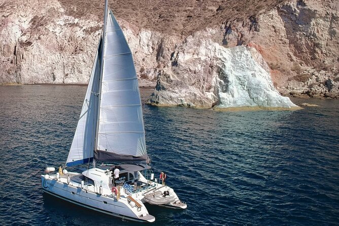 Santorini: Private All-In Catamaran Cruise (Food&Drinks) - Palea Kameni Hot Springs: The Warm-Water Stop With Clear Limits