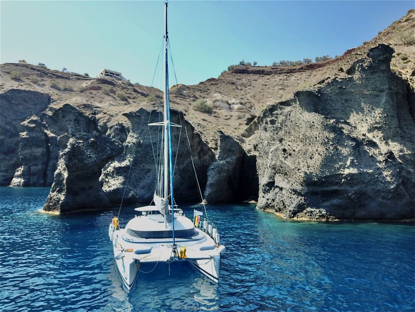 Santorini: Private All-In Catamaran Cruise, with Food|Drinks - Key Highlights at a Glance
