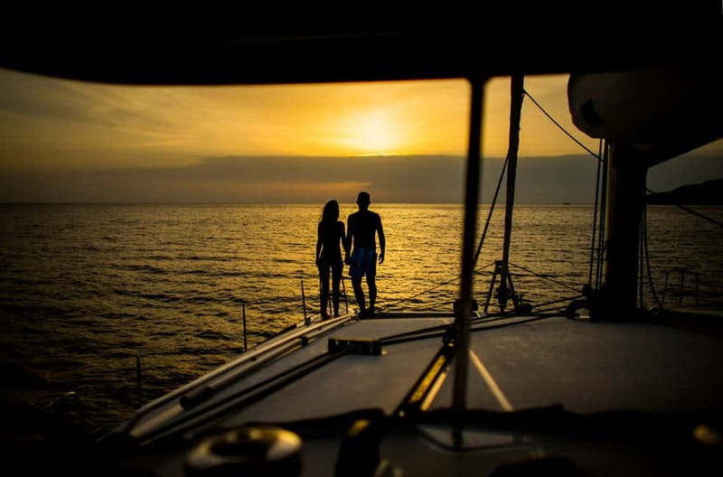 Santorini: Private Catamaran Cruise with BBQ Meal and Drinks - White Beach, Red Beach, and the boat-only coasts you can’t reach any other way