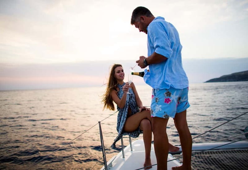 Santorini: Private Catamaran Cruise with BBQ Meal and Drinks - Privacy on a private catamaran: deck life, photos, and time that doesn’t feel rushed