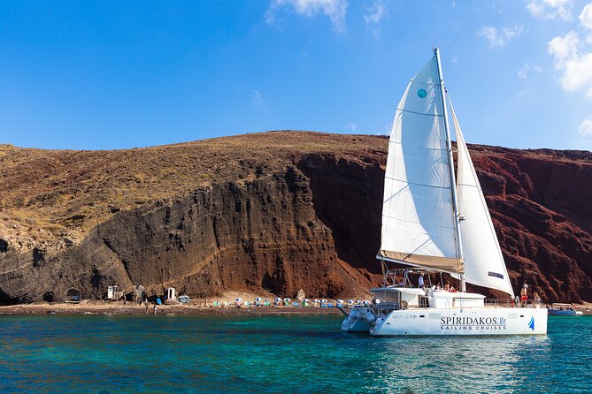 Santorini Private Catamaran Cruise with BBQ, Open Bar & Transfers - Private catamaran time on Santorini: why it feels different