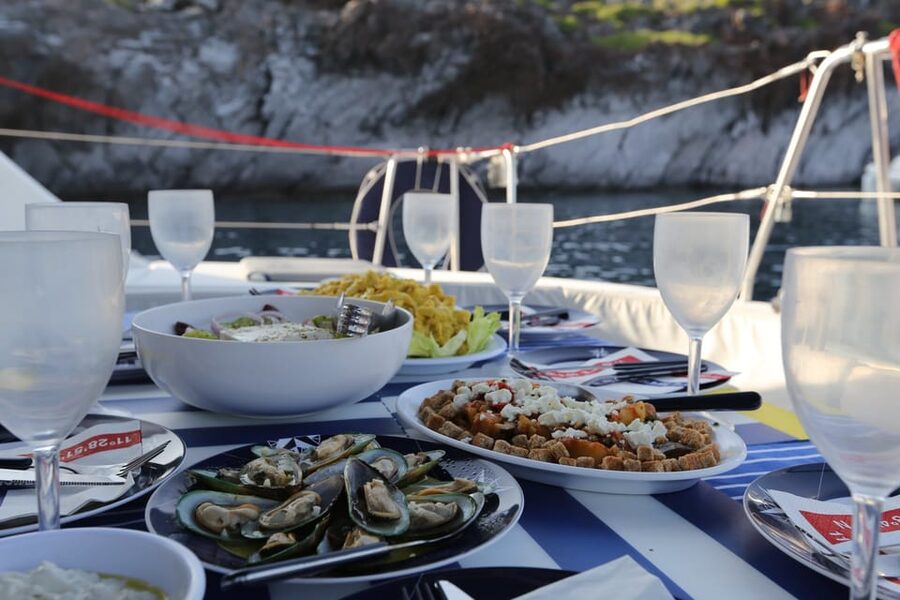Santorini: Private Catamaran Cruise with Food & Drinks - Wi‑Fi onboard and photo help: little perks that actually matter