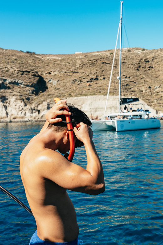 Santorini: Private Catamaran Tour with BBQ Meal and Drinks - Private catamaran time on Santorini: why it feels different fast