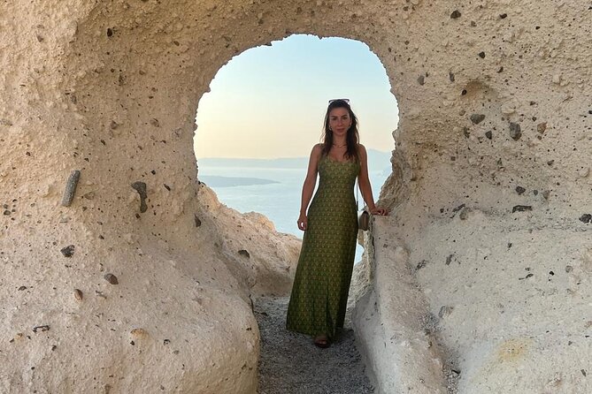 Santorini Private Cooking Class and Island Tour Experience - Stop 2: Megalochori and the Heart of Santorini cliff opening