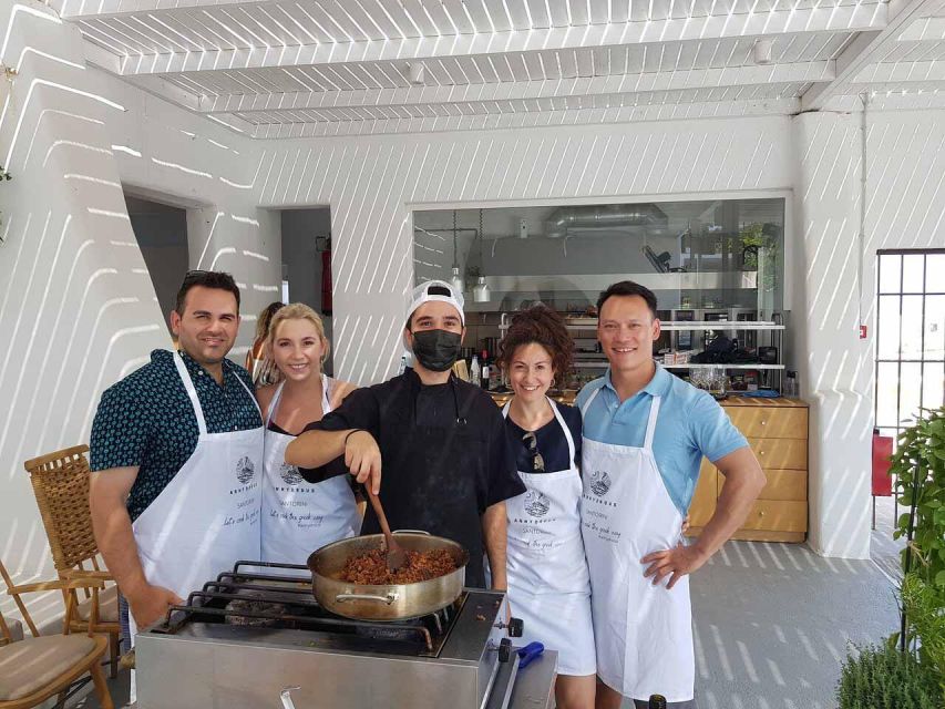 Santorini: Private Cooking Class and Wine Tasting Tour - Lunch, aperitifs, and how the wine fits the food
