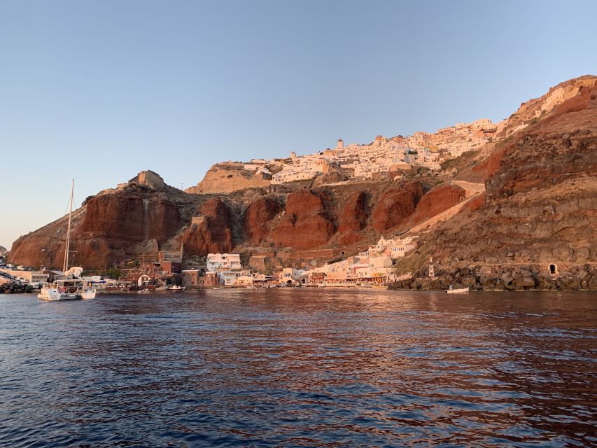 Santorini Private Cruise boat fishing tour - BBQ, Snorkeling - Sunset on the water: Santorini’s best view, from a different angle
