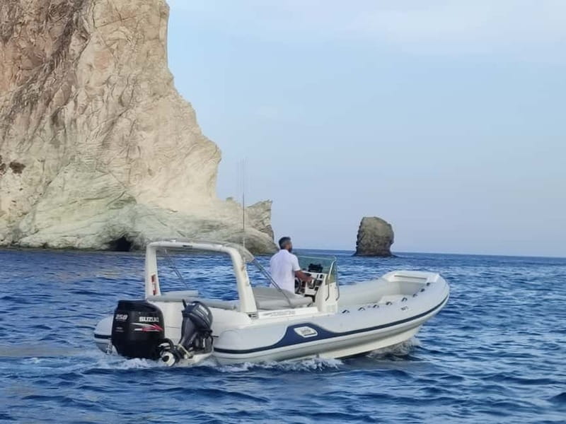 Santorini: Private Customizable Boat Tour - Therasia Stops: Fisherman Houses and Elephant Skin Rocks