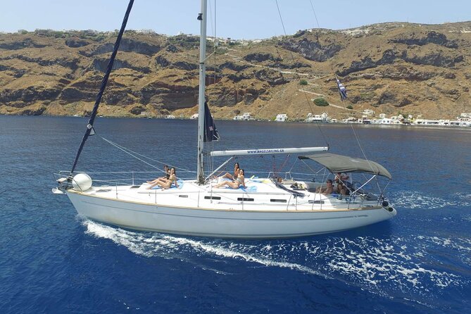 Santorini Private Daytime Sailing Cruise with Meal, Drinks &Transfer included - Captain George and the Private-Boat Feel
