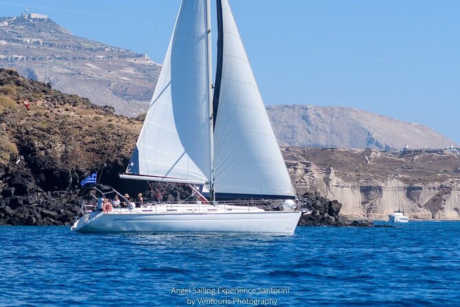 Santorini Private Daytime Sailing Tour with Meal, Drinks &Transfer included - Thirassia swim stop: where the day turns from sightseeing to doing