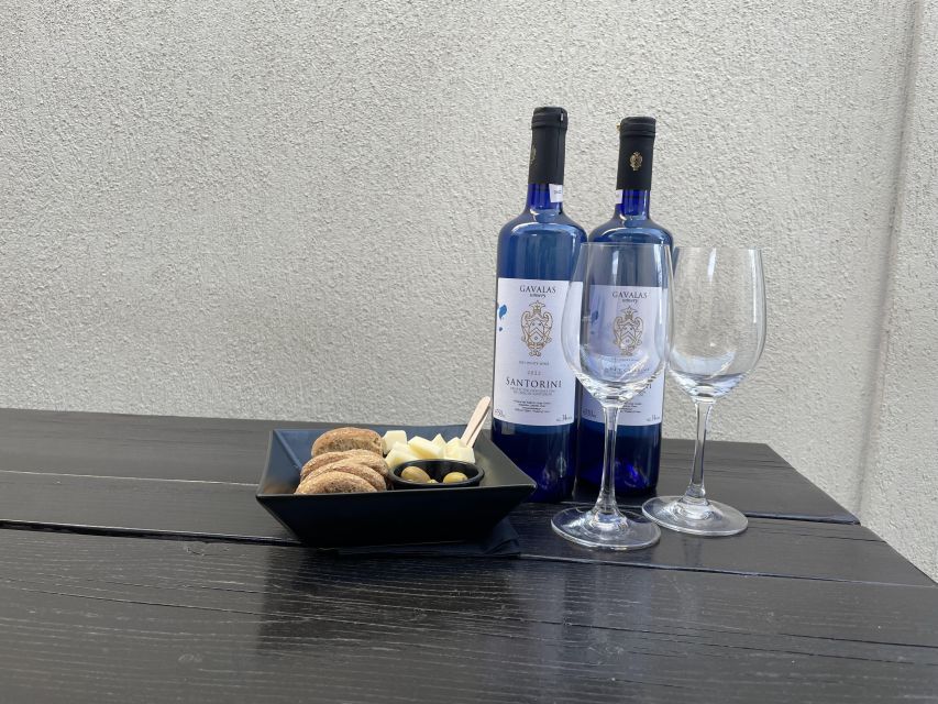 Santorini Private Daytime Wine Tour with Certified Sommelier - Estate stop one: Gavalas Winery and volcanic-soil tradition