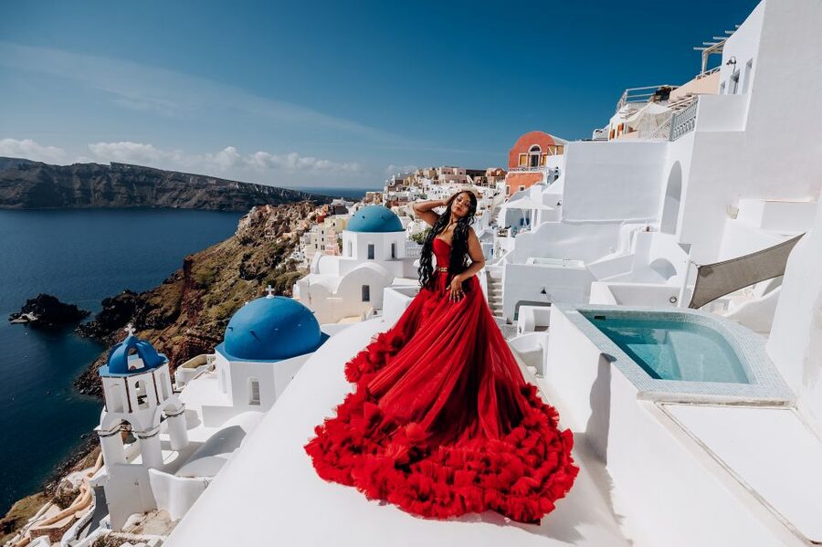 Santorini: Private Flying Dress Photoshoot Experience - Flying Dress Photoshoot in Santorini: What You’re Really Buying
