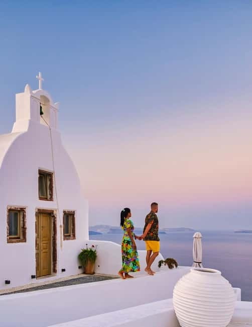 Santorini: Private Oia Village Photoshoot - How the shoot flows: moving between rooftops, lanes, and viewpoints